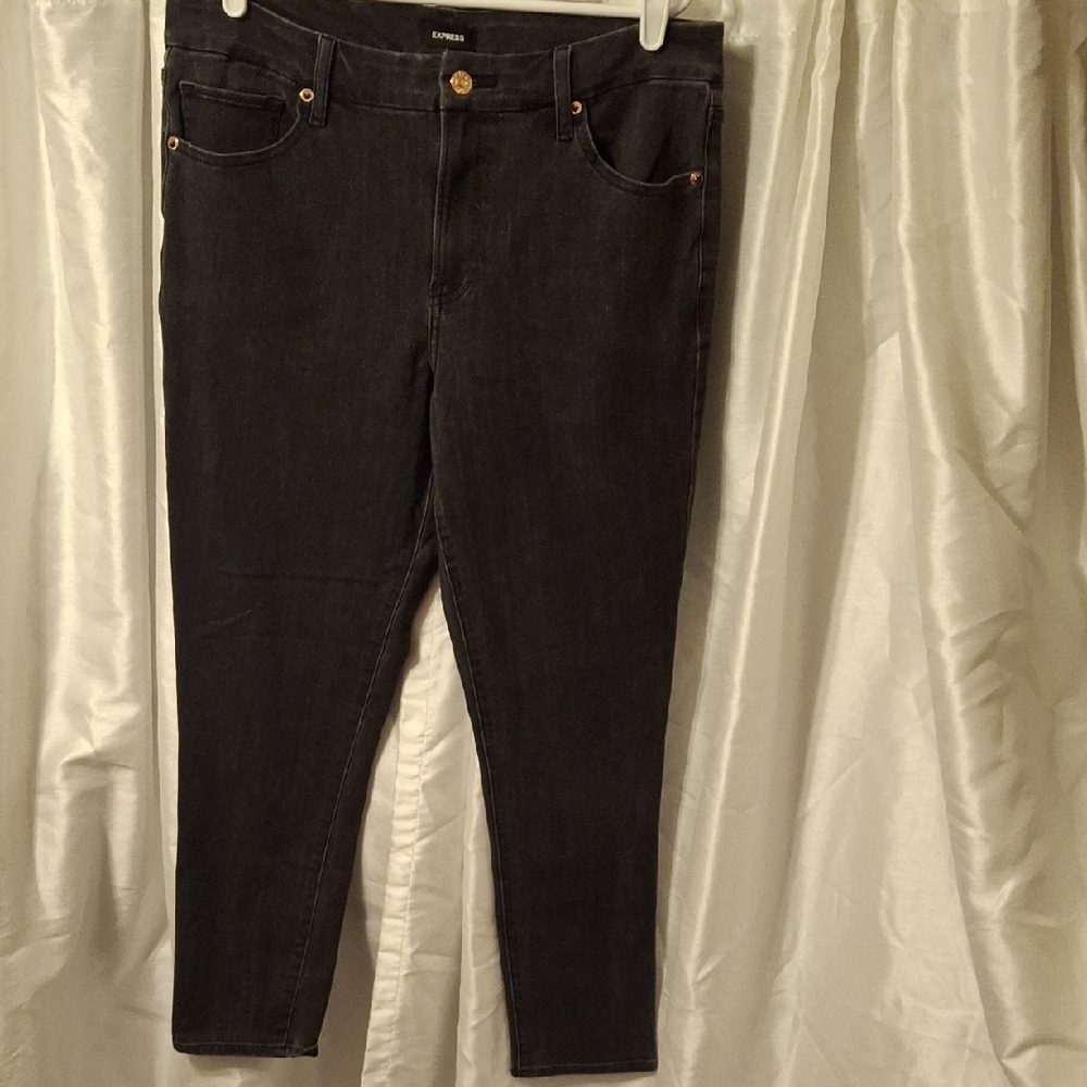 Express Charcoal Denim Pants 12
